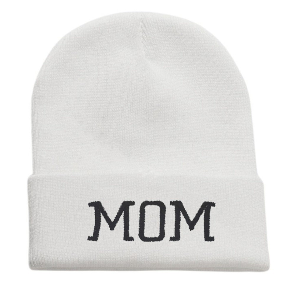 Beanie Cuffed Knit - クラシックな親子お揃いママパパビーニーハット、折り返し付きソフトニットビーニーハット、伸縮性のある防寒帽子、カップルギフト
