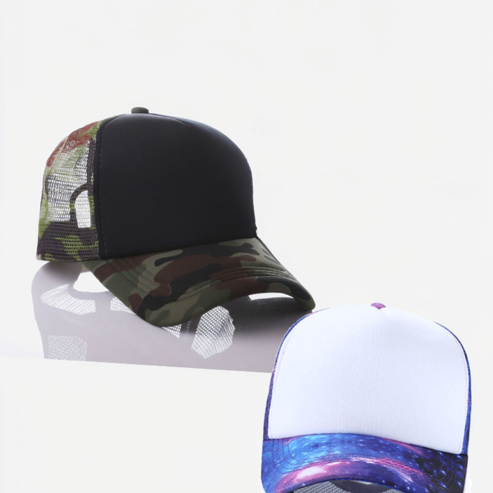 Trucker Cap Mesh - サイズ調整可能なメッシュ素材の野球帽。男女兼用で、夏に最適な通気性の良い日焼け防止帽子。アウトドアスポーツやボランティア活動、ファッションアイテムとしても使えるトラッカーハット。