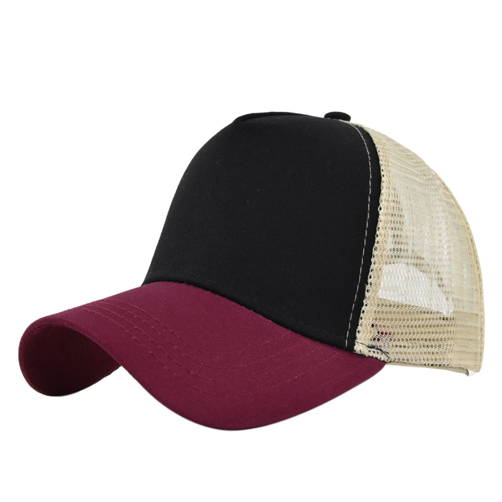 新しい 5 ペインメッシュ野球帽大人のヒップホップ湾曲したス - Trucker Cap Mesh のレビューと価格
