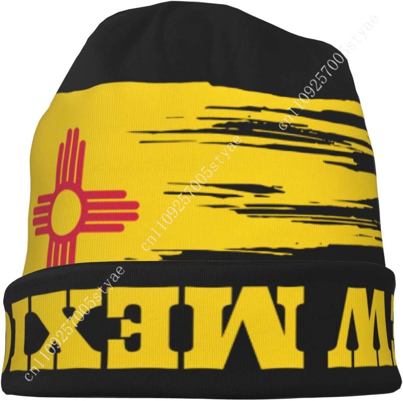 国旗ビーニー男性女性ニット帽子カフ付きビーニー暖かい冬キャッ - Beanie Cuffed Knit のレビューと価格